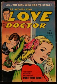 1y0408 LOVE DOCTOR #3 comic book May 1953 about Hollywood's Doctor Anthony King!