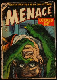 1y0410 MENACE #11 comic book May 1954 pre-code horror, Harry Anderson cover, John Romita