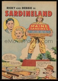 1y0424 RICKY & DEBBIE IN SARDINELAND giveaway comic book 1967 Maine sardine fishing & marketing!