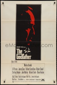 1y0719 GODFATHER English 1sh 1972 silhouette art of Marlon Brando, Francis Ford Coppola classic!