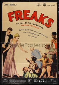 1y0194 FREAKS Italian 1p R2016 Tod Browning classic, wonderful art from 1st release Belgian poster!