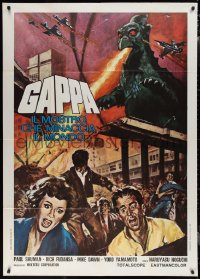 1y0310 GAPPA, THE TRIPHIBIAN MONSTER Italian 1p R1970s Daikyoju Gappa, different rubbery monster art!