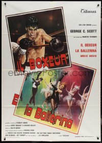 1y0212 MOVIE MOVIE Italian 1p 1979 completely different art of boxer in ring & would-be showgirl!