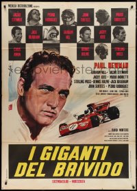 1y0301 ONCE UPON A WHEEL Italian 1p 1972 Paul Newman in greatest racing film, Nistri, ultra rare!