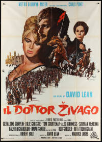 1y0284 DOCTOR ZHIVAGO Italian 2p 1966 Omar Sharif, Julie Christie, David Lean epic, Terpning art!