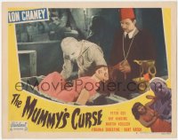 1y1147 MUMMY'S CURSE LC #3 R1951 monster Lon Chaney Jr. puts Virginia Christine in sarcophagus!