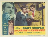 1y1167 PRIDE OF THE YANKEES LC #4 R1949 Gary Cooper as Lou Gehrig & real Babe Ruth in main scene!