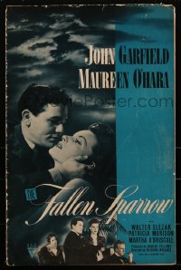 1y0084 FALLEN SPARROW pressbook 1943 John Garfield & beautiful Maureen O'Hara, ultra rare!