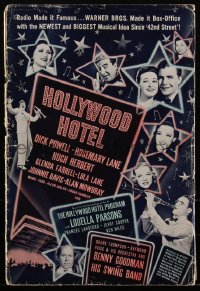 1y0096 HOLLYWOOD HOTEL pressbook 1938 Busby Berkeley, Dick Powell, Lane Sisters, Ted Healy, rare!