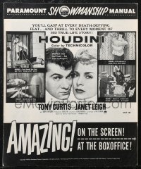 1y0097 HOUDINI pressbook 1953 Tony Curtis as the famous magician + his sexy assistant Janet Leigh!