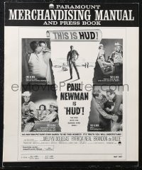 1y0099 HUD pressbook 1963 great images of Paul Newman & Patricia Neal, Martin Ritt classic!