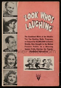 1y0114 LOOK WHO'S LAUGHING pressbook 1941 Edgar Bergen & Charlie McCarthy, Lucille Ball, very rare!