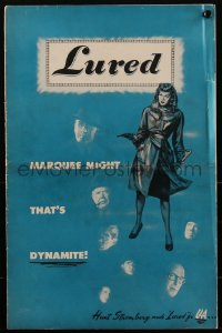 1y0115 LURED pressbook 1947 Douglas Sirk, George Sanders, Lucille Ball, Boris Karloff, very rare!