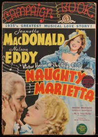 1y0130 NAUGHTY MARIETTA pressbook 1935 Jeanette MacDonald & Nelson Eddy musical romance, ultra rare!