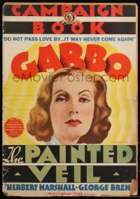 1y0135 PAINTED VEIL pressbook 1934 Greta Garbo, Herbert Marshall, George Brent, ultra rare!