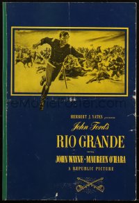 1y0142 RIO GRANDE pressbook 1950 art of John Wayne & Maureen O'Hara, directed by John Ford, rare!