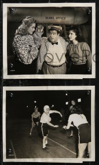 1y1726 HERE COME THE CO-EDS 3 8x10 stills 1945 Abbott & Costello are loose in a girls' school!