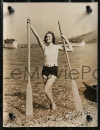 1y1732 KATHLEEN BURKE 3 7x9.25 stills 1930s great images of the star posing at lake!