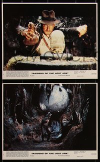 1y1639 RAIDERS OF THE LOST ARK 8 8x10 mini LCs 1981 Harrison Ford, George Lucas & Spielberg classic!