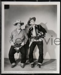 1y1740 RIDE 'EM COWBOY 3 8x10 stills 1942 Bud Abbott & Lou Costello, one candid with cows!