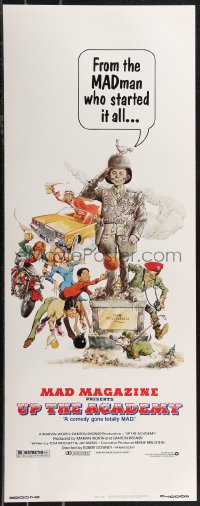 1z1088 UP THE ACADEMY insert 1980 MAD Magazine, Jack Rickard art of Alfred E. Neuman statue!