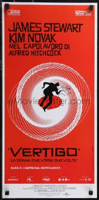 1z0602 VERTIGO Italian locandina R2019 Alfred Hitchcock classic, cool artwork by Saul Bass!