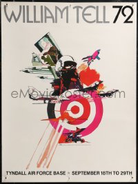 1z0300 WILLIAM TELL 18x24 special poster 1972 Robert Watts art of jets & pilot surrounding a target!