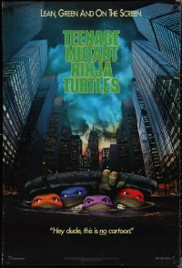 1z1445 TEENAGE MUTANT NINJA TURTLES teaser 1sh 1990 live action, hey dude, this is NO cartoon!