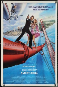 1z1477 VIEW TO A KILL 1sh 1985 Roger Moore as James Bond 007, Walken, Grace Jones!