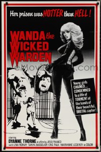 1z1483 WANDA THE WICKED WARDEN 1sh 1977 Jess Franco, Thorne's prison is HOTTER than HELL!