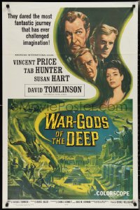 1z1485 WAR-GODS OF THE DEEP 1sh 1965 Vincent Price, Jacques Tourneur, most fantastic journey!