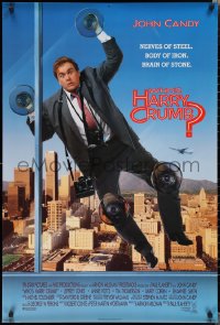 1z1487 WHO'S HARRY CRUMB int'l 1sh 1989 wacky John Candy on window, Jeffrey Jones, Annie Potts!