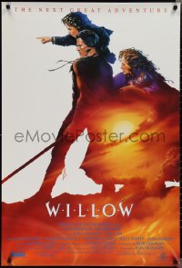 1z1489 WILLOW int'l 1sh 1988 Ron Howard, John Alvin art of Val Kilmer, Warwick Davis & Whalley!