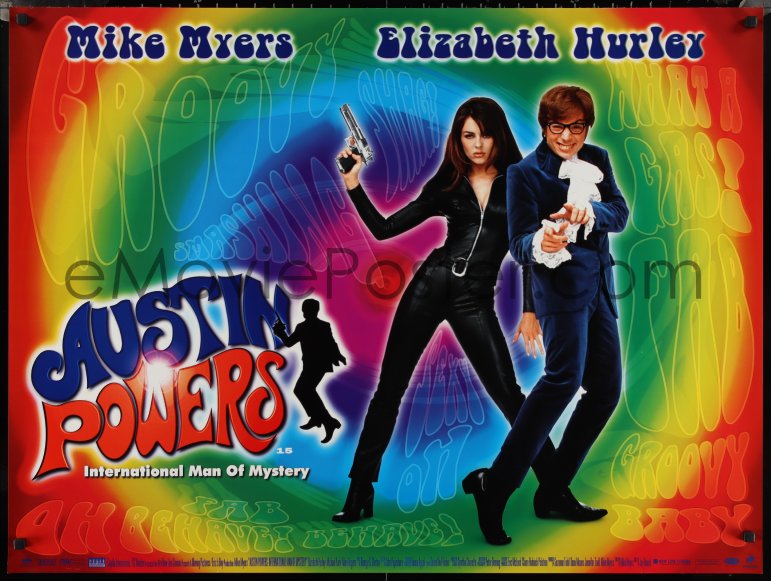 EMoviePoster Com Z AUSTIN POWERS INT L MAN OF MYSTERY DS British Quad Mike Myers