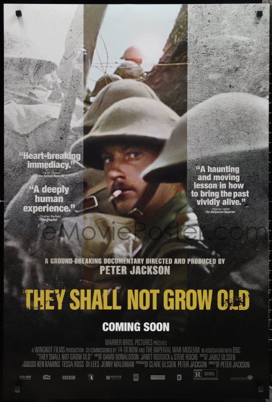 eMoviePoster.com: 1z1450 THEY SHALL NOT GROW OLD advance DS 1sh 2019 ...