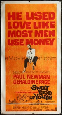 2a0570 SWEET BIRD OF YOUTH linen 3sh 1962 Paul Newman used love like most men use money, Tennessee Williams