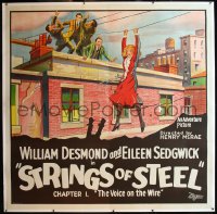 2a0550 STRINGS OF STEEL linen 6sh 1926 Desmond & Eileen Sedgwick, The Voice on the Wire, ultra rare!