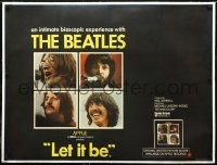 2a0675 LET IT BE linen British quad 1970 Beatles, Lennon, McCartney, Ringo, Harrison, very rare!