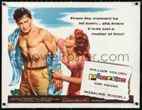 2a0809 PICNIC linen 1/2sh 1956 great art of barechested William Holden & sexy long-haired Kim Novak!