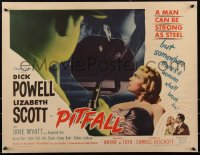 2a0376 PITFALL 1/2sh 1948 Dick Powell is as strong as steel but Lizabeth Scott will break him!