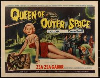 2a0357 QUEEN OF OUTER SPACE style B 1/2sh 1958 sexy Zsa Zsa Gabor on Venus, Ben Hecht & Beaumont!