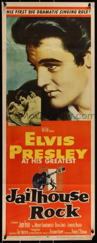 2a0342 JAILHOUSE ROCK insert 1957 classic art of rock & roll king Elvis Presley by Bradshaw Crandell!