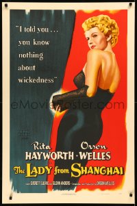 2a0288 LADY FROM SHANGHAI S2 poster 2000 wonderful full-length art of sexiest Rita Hayworth!