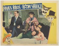 2a0507 ROOM SERVICE LC 1938 Groucho, Chico & Harpo Marx with Frank Albertson, Hirschfeld art, rare!