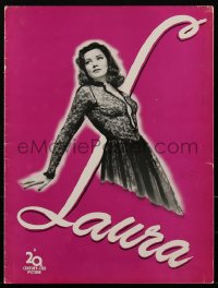 2a0394 LAURA pressbook 1944 Dana Andrews, Gene Tierney, Vincent Price, Otto Preminger classic, rare!