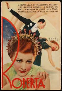 2a0403 ROBERTA pressbook 1935 Irene Dunne, Fred Astaire & Ginger Rogers, die-cut cover, ultra rare!