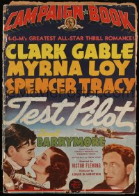 2a0409 TEST PILOT pressbook 1938 Clark Gable, Myrna Loy, Tracy, w/exploitation section, ultra rare!