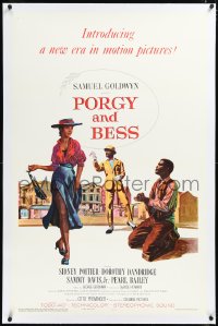 2a1012 PORGY & BESS linen 1sh 1959 Sidney Poitier, Dorothy Dandridge & Sammy Davis Jr, TODD-AO!