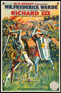 2a0296 RICHARD III S2 poster 2000 incredible & striking art of the King fighting a knight!