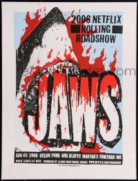 2a0111 JAWS 18x23 art print 2006 Mondo, Print Mafia art of classic man-eating shark, Alamo!